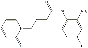 N-(2-amino-4-fluorophenyl)-4-(2-oxopyrimidin-1(2H)-yl)butanamide Struktur