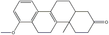 7-methoxy-4a-methyl-1,2,3,4,4a,5,6,11,12,12a-decahydrochrysen-2-one Struktur