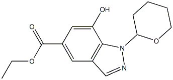 ethyl 7-hydroxy-1-(tetrahydro-2H-pyran-2-yl)-1H-indazole-5-carboxylate, 1197943-49-9, 結(jié)構(gòu)式