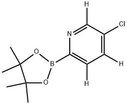5-chloro-2-(4,4,5,5-tetramethyl-1,3,2-dioxaborolan-2-yl)pyridine-3,4,6-d3 Struktur
