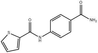 N-[4-(aminocarbonyl)phenyl]-2-thiophenecarboxamide Struktur