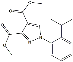 3,4-dimethyl 1-[2-(propan-2-yl)phenyl]-1H-pyrazole-3,4-dicarboxylate Struktur