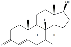 7-iodotestosterone Struktur