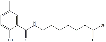 7-[(2-hydroxy-5-methylbenzoyl)amino]heptanoic acid Struktur