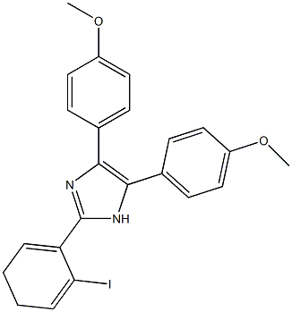2-(4H-Iodophenyl)-4,5-bis(4-methoxyphenyl)-1H-imidazole Struktur