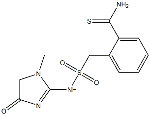 2-{[(1-methyl-4-oxo-4,5-dihydro-1H-imidazol-2-yl)sulfamoyl]methyl}benzene-1-carbothioamide Structure