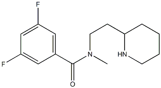3,5-difluoro-N-methyl-N-[2-(piperidin-2-yl)ethyl]benzamide Struktur