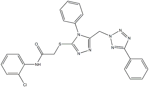 N-(2-chlorophenyl)-2-({4-phenyl-5-[(5-phenyl-2H-tetraazol-2-yl)methyl]-4H-1,2,4-triazol-3-yl}sulfanyl)acetamide Structure