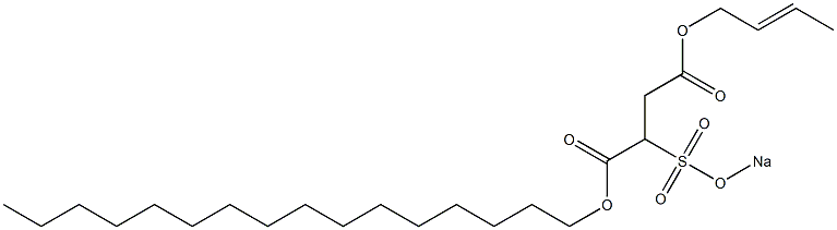 2-(Sodiosulfo)succinic acid 1-hexadecyl 4-(2-butenyl) ester Structure