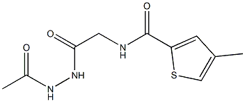 N2-[2-(2-acetylhydrazino)-2-oxoethyl]-4-methylthiophene-2-carboxamide Struktur