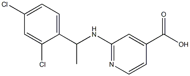 2-{[1-(2,4-dichlorophenyl)ethyl]amino}pyridine-4-carboxylic acid Structure