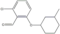 2-chloro-6-[(3-methylcyclohexyl)oxy]benzaldehyde Struktur