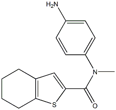 N-(4-aminophenyl)-N-methyl-4,5,6,7-tetrahydro-1-benzothiophene-2-carboxamide Struktur