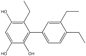 5-Ethyl-6-(3,4-diethylphenyl)benzene-1,2,4-triol Structure
