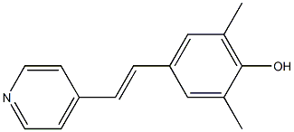 4-[(E)-2-(4-ピリジニル)エテニル]-2,6-ジメチルフェノール 化學(xué)構(gòu)造式