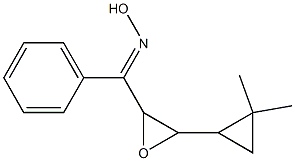 (E)-[3-(2,2-Dimethylcyclopropyl)oxiranyl]phenyl ketone oxime Structure