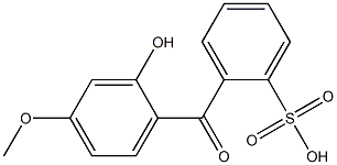 2-(2-Hydroxy-4-methoxybenzoyl)benzenesulfonic acid Struktur