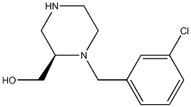 (R)-(1-(3-chlorobenzyl)piperazin-2-yl)methanol Struktur