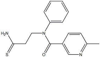 N-(3-amino-3-thioxopropyl)-6-methyl-N-phenylnicotinamide Struktur
