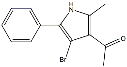 3-Acetyl-4-bromo-2-methyl-5-phenyl-1H-pyrrole Struktur