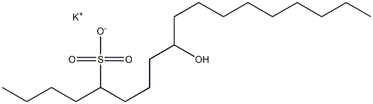 9-Hydroxyoctadecane-5-sulfonic acid potassium salt Struktur