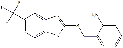 5-(Trifluoromethyl)-2-[[2-[amino]benzyl]thio]-1H-benzimidazole Structure