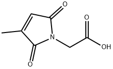 2-(3-methyl-2,5-dioxo-2,5-dihydro-1H-pyrrol-1-yl)acetic acid Struktur