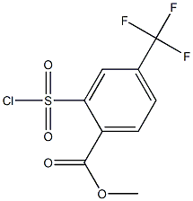 methyl 2-(chlorosulfonyl)-4-(trifluoromethyl)benzoate Struktur