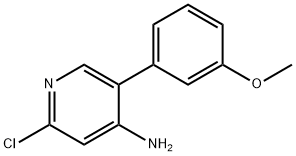 2-Chloro-4-amino-5-(3-methoxyphenyl)pyridine Struktur