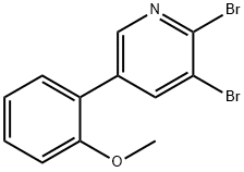 2,3-Dibromo-5-(2-methoxyphenyl)pyridine Structure