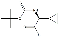 (2S)-2-{[(TERT-ブチルトキシ)カルボニル]アミノ}-2-シクロプロピル酢酸メチル 化學(xué)構(gòu)造式