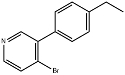 4-Bromo-3-(4-ethylphenyl)pyridine Structure