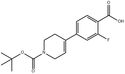 4-(4-Carboxy-3-fluorophenyl)-3,6-dihydro-2H-pyridine-1-carboxylic acid tert-butyl ester|4-(1-叔丁氧羰基)-1,2,3,6-四氫吡啶-4-基)-2-氟苯甲酸