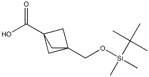 3-{[(tert-butyldimethylsilyl)oxy]methyl}bicyclo[1.1.1]pentane-1-carboxylic acid Structure
