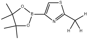 2-(methyl-d3)-4-(4,4,5,5-tetramethyl-1,3,2-dioxaborolan-2-yl)thiazole Struktur