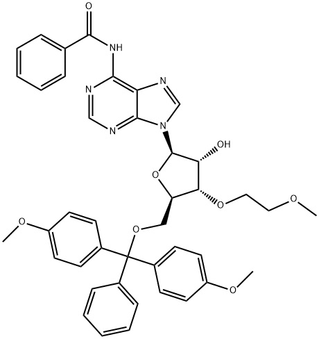 N6-Benzoyl-5'-O-(4,4'-dimethoxytrityl)-3'-O-(2-methoxyethyl)adenosine Struktur