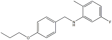 5-fluoro-2-methyl-N-[(4-propoxyphenyl)methyl]aniline