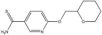 6-(tetrahydro-2H-pyran-2-ylmethoxy)pyridine-3-carbothioamide Struktur