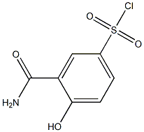 3-(aminocarbonyl)-4-hydroxybenzenesulfonyl chloride Struktur