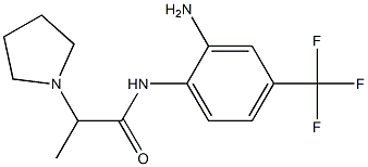 N-[2-amino-4-(trifluoromethyl)phenyl]-2-(pyrrolidin-1-yl)propanamide Struktur