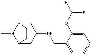 N-{[2-(difluoromethoxy)phenyl]methyl}-8-methyl-8-azabicyclo[3.2.1]octan-3-amine Struktur
