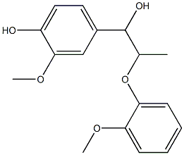 1-(4-Hydroxy-3-methoxyphenyl)-2-(2-methoxyphenoxy)-1-propanol Struktur