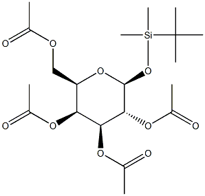 tert. Butyldimethylsilyl 2,3,4,6 - Tetra-O-acetyl-beta-D-galactopyranoside Structure