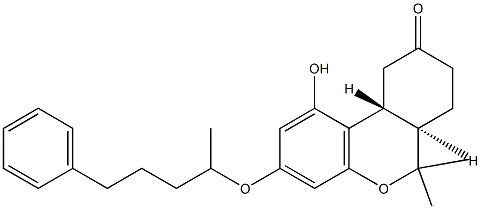 (6AR,10AR)-1-HYDROXY-6,6-DIMETHYL-3-(1-METHYL-4-PHENYLBUTOXY)-6,6A,7,8,10,10A-HEXAHYDRO-9H-BENZO[C]CHROMEN-9-ONE Struktur