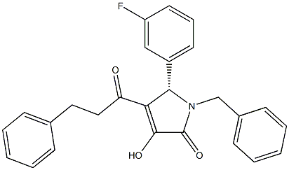 (5S)-1-benzyl-5-(3-fluorophenyl)-3-hydroxy-4-(3-phenylpropanoyl)-5H-pyrrol-2-one|