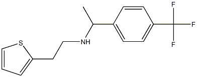 [2-(thiophen-2-yl)ethyl]({1-[4-(trifluoromethyl)phenyl]ethyl})amine Struktur