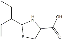 2-(1-ethylpropyl)-1,3-thiazolidine-4-carboxylic acid Struktur