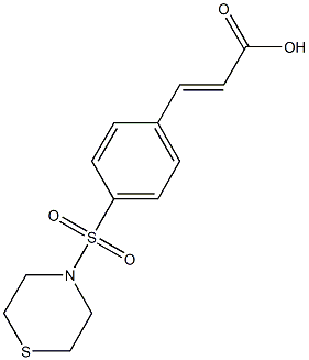 3-[4-(thiomorpholine-4-sulfonyl)phenyl]prop-2-enoic acid Structure