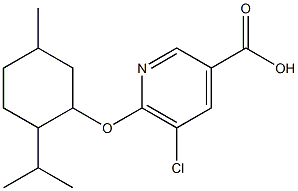 5-chloro-6-{[5-methyl-2-(propan-2-yl)cyclohexyl]oxy}pyridine-3-carboxylic acid Struktur