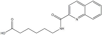 6-[(quinolin-2-ylcarbonyl)amino]hexanoic acid Struktur